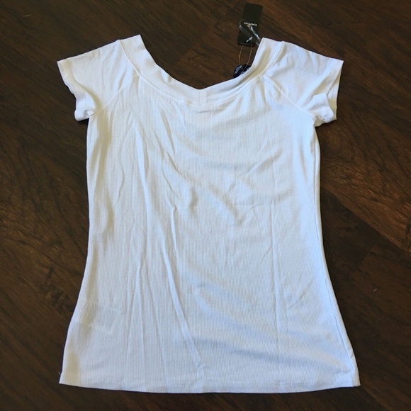 Bebe Rhinestone Crystal Logo Ribbed Shirt - Picture 6 of 6